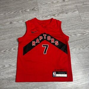 Nike Toronto Raptors Kyle Lowry Kids Size L 7 Red Jersey Authentic